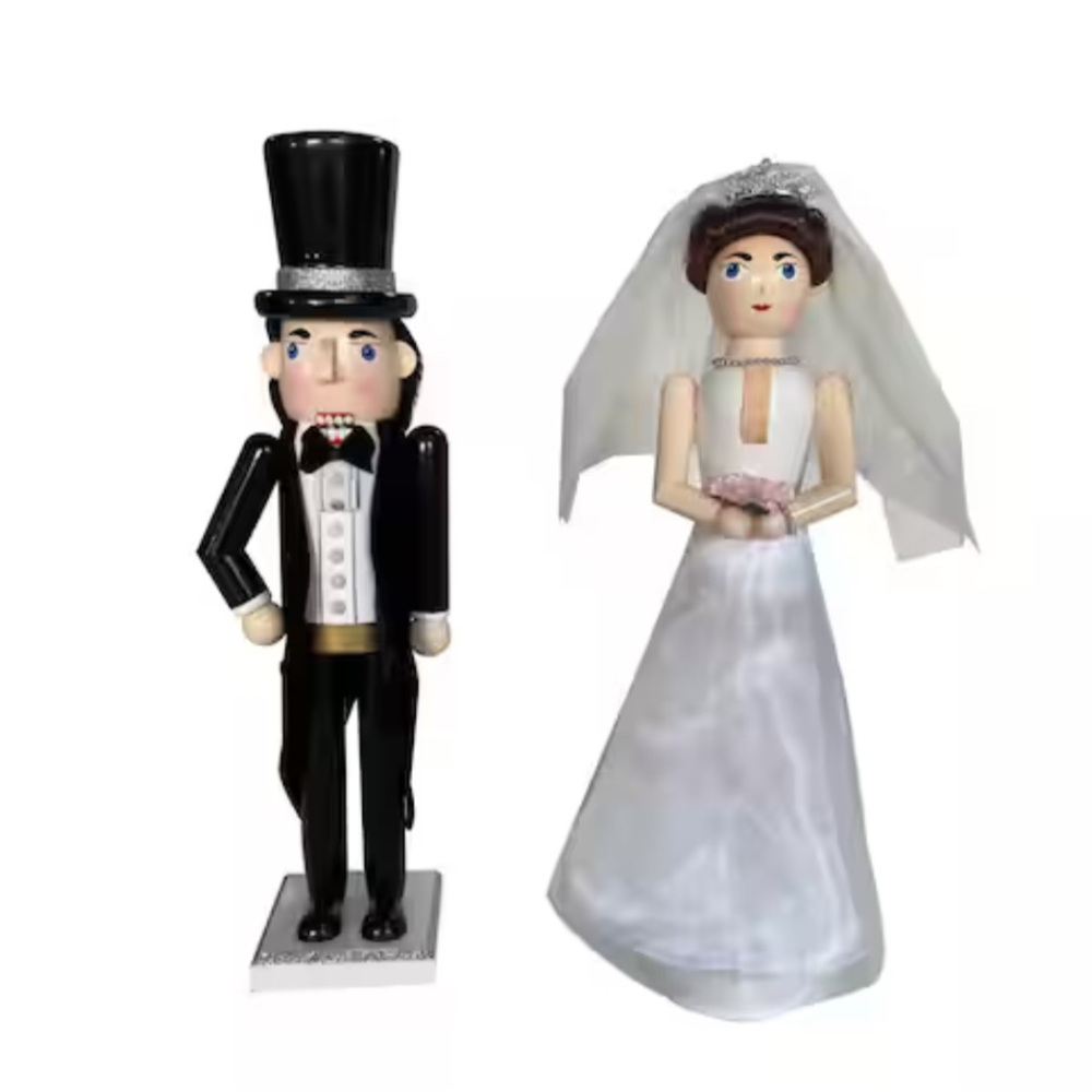 Bride and Groom Nutcrackers - PAIR